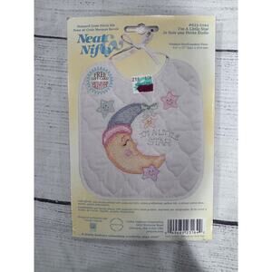 Vintage Janlynn Neat Nifty Im A Little Star Cross Stitch Bib